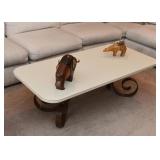 Coffee / Cocktail Table with Metal Scroll Legs