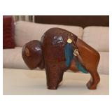Large Wood Carved Buffalo Fetish 