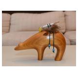 Large Wood Carved Bear Fetish by Jonathan T. Huth