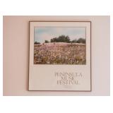 Framed Peninsula Music Festival Poster