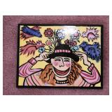 Ceramic Artwork / Tile, Signed