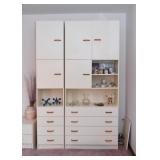 Tower Chests with Drawers & Cabinets (Set of 2)