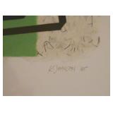 Framed Original Artwork - Miro Style, Signed K. Johnson