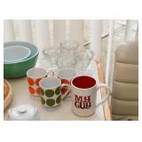 Coffee Mugs, Ice Cream Sundae Glasses