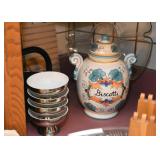Soup Bowls, Biscotti Jar