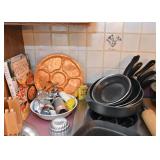 Cookie Press, Pie Tins, Serving Trays, Pots & Pans