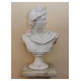 White Marble Bust / Sculpture (Renaissance-Inspired Museum Copy, Apollo by Bernini)