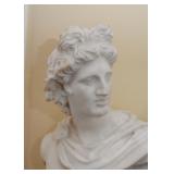 White Marble Bust / Sculpture (Renaissance-Inspired Museum Copy, Apollo by Bernini)