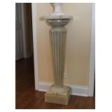 Antique Onyx / Stone Pedestal Column Display Plant Stand