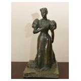 Bronze Sculpture / Statue - Victorian Lady