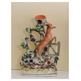 Antique English Staffordshire Figural Pottery Spill Vase (1800