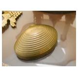 Brass Clam Shell Trinket Box