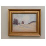 Framed Original Painting, Signed Edmund C. Fischer