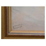 Framed Original Painting, Signed Edmund C. Fischer