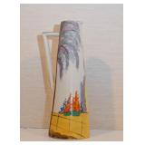 Double-Sided Hand Painted English Pottery Pitcher