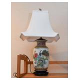 Chinese Porcelain Table Lamp (Peacock)