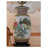 Chinese Porcelain Table Lamp (Peacock)
