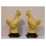 Chinese Pottery Figures (Roosters / Chickens)