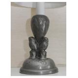 Metal Table Lamp with Owl Motif 