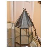 Stained & Leaded Glass Swag Lamp