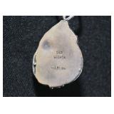 Sterling Silver & Turquoise Pendant Necklace (Tom Willete)