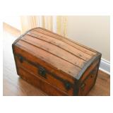 Antique Wooden Steamer Trunk