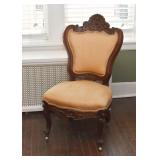 Carved Wood Parlor Chair