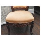 Carved Wood Parlor Chair