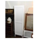 White Painted Tower Storage Cabinet
