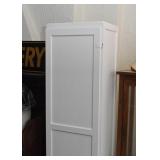 White Painted Tower Storage Cabinet