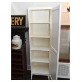 White Painted Tower Storage Cabinet