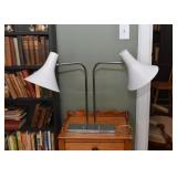 Walter Von Nessen Double Arm Chrome Table Lamp (needs rewiring)