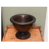 Antique Wooden Pedestal Bowl