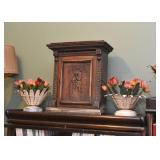 Vintage Tole / Toleware Painted Metal Tulip Flower Centerpieces