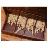 Mah Jong Tiles Game Set with Wooden Case