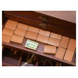 Mah Jong Tiles Game Set with Wooden Case