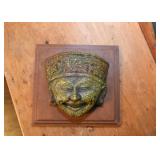 Stone Carving on Wood Plaque