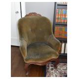 Parlor Chair with Carved Wood Details