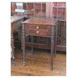 Antique Side Table with Drawers and Ornate Legs