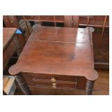 Antique Side Table with Drawers and Ornate Legs