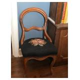 Antique Chair with Needlepoint Seat