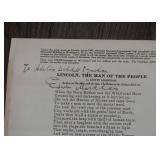 Lincoln, The Man of the People - Poem by Edwin Markham, Signed