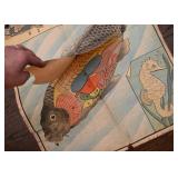 Antique / Vintage Carp Fish Educational Poster