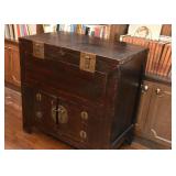 Antique Asian Chest with Brass Hardware