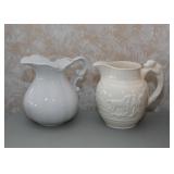 White Pottery Pitchers