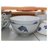 Asian Dinnerware - Soup & Rice Bowls (Blue & White)