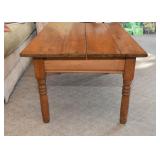 Vintage Primitive Rustic Wood Coffee / Cocktail Table Table