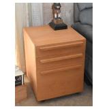 Mod Light Wood End Table with Drawers