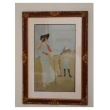 Framed Victorian Golf Print