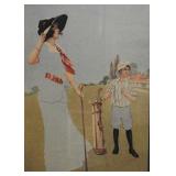 Framed Victorian Golf Print